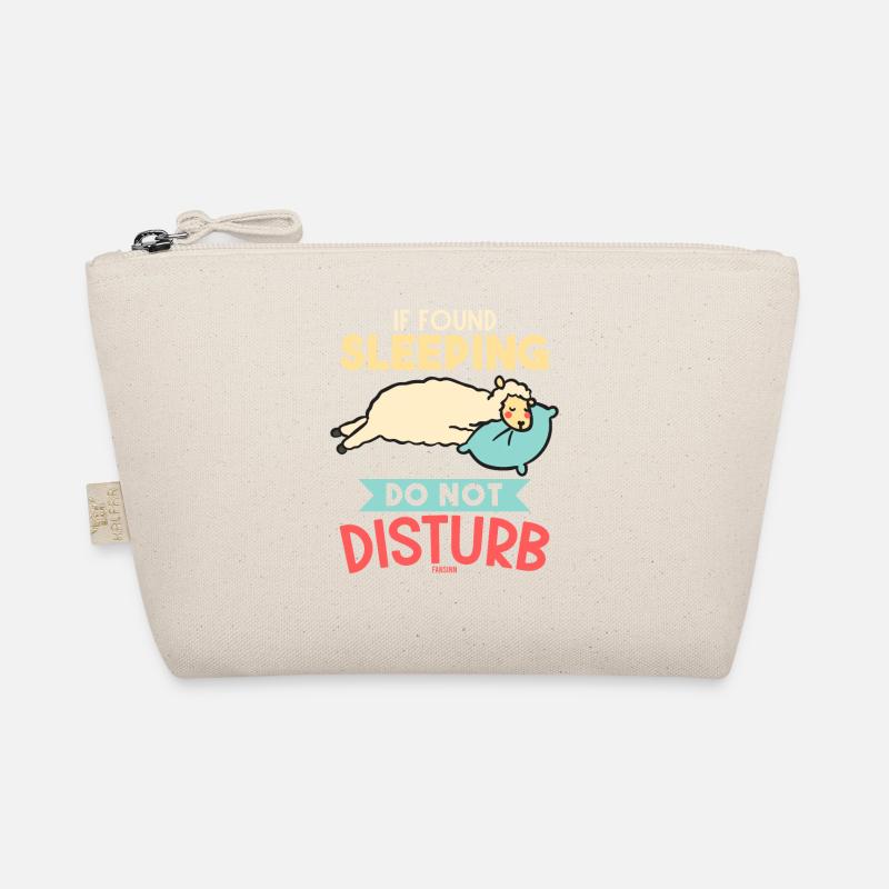 sleeping llama with pillow Organic Pouch