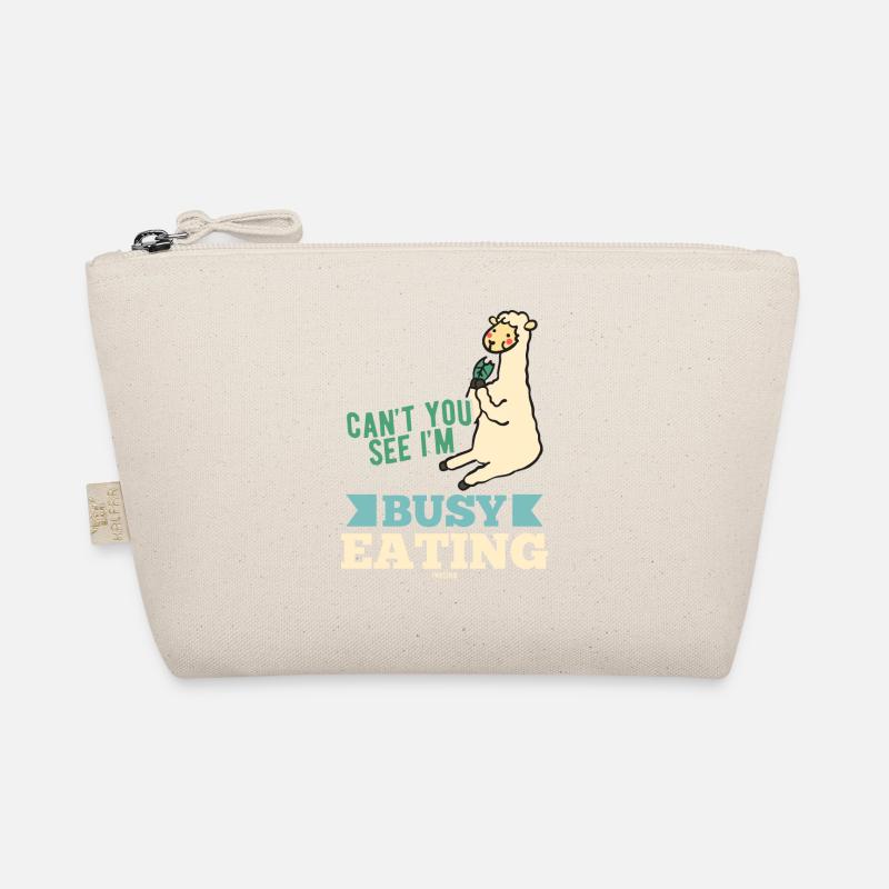 Lama beim Mittagessen Bio-Täschchen