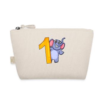 1er anniversaire - 1 an - Motif éléphant - Trousse biologique - nature - Devant