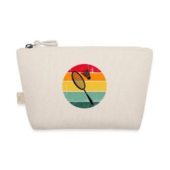 Vintage Retro Badminton Badminton Gift Idea - Organic Pouch - nature - Front