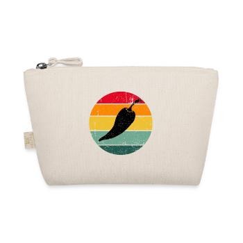 Vintage Retro Chilli Scharf Geschenk Chili - Bio-Täschchen - Natur - Vorne