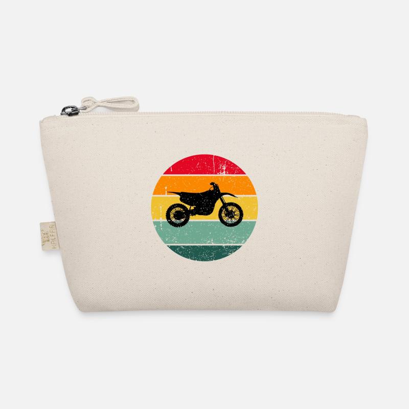 Vintage Retro Motorrad Biker Motorräder Racing - Bio-Täschchen - Natur