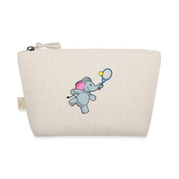 Elefant Tennis Tennisschläger - Bio-Täschchen - Natur - Vorne