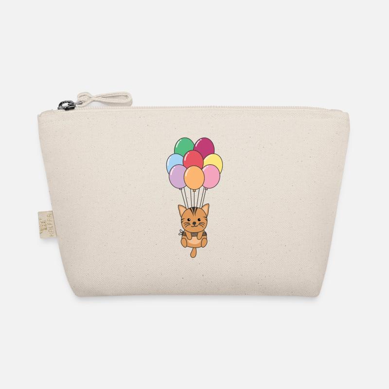 Chat monte avec des ballons colorés Trousse biologique