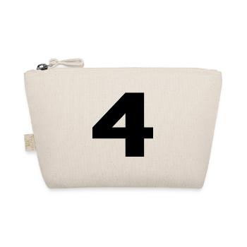 Number 4 in black - Organic Pouch - nature - Front