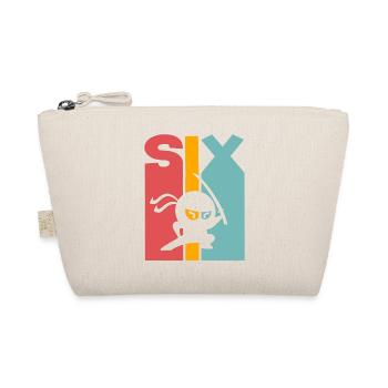 Ninja 6th Birthday Kids - Organic Pouch - nature - Front