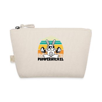 Pumpernickel Fitness Gym Hase Bodybuilder Workout - Bio-Täschchen - Natur - Vorne