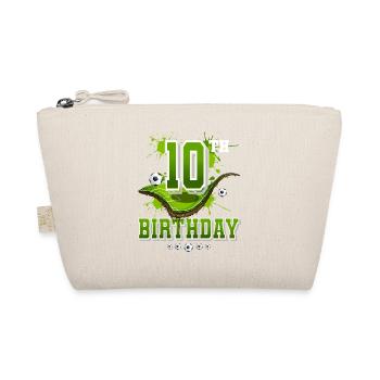 10th Birthday Football - Organic Pouch - nature - Front