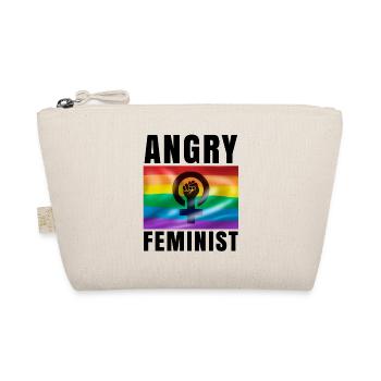 Angry FEMINIST - Feministisches Geschenk - Bio-Täschchen - Natur - Vorne