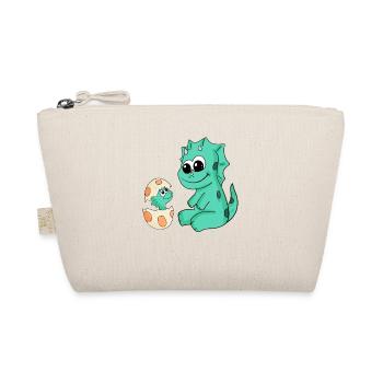 Dinosaurs with Baby Dinosaurs - Organic Pouch - nature - Front