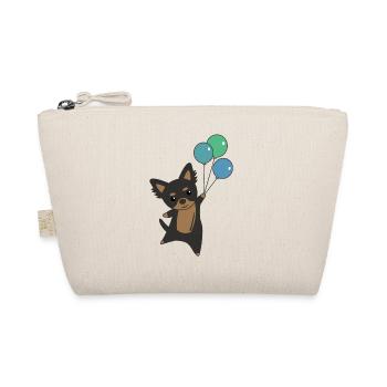 Chihwauwau dog flies up with balloons - Organic Pouch - nature - Front