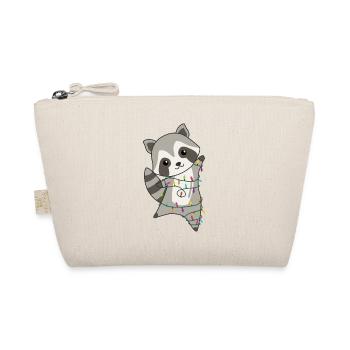 Raccoon Christmas Snow Winter Raccoons - Organic Pouch - nature - Front