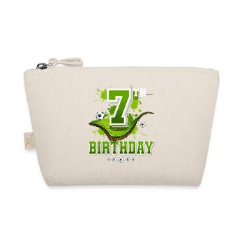 7th Birthday Football Kids - Organic Pouch - nature - Front
