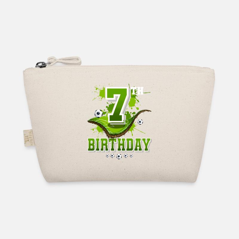 7. Geburtstag Fußball Kinder - Bio-Täschchen - Natur