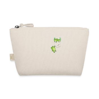 Cottagecore Aesthetic Kawaii Frog in a Pocket - Organic Pouch - nature - Front