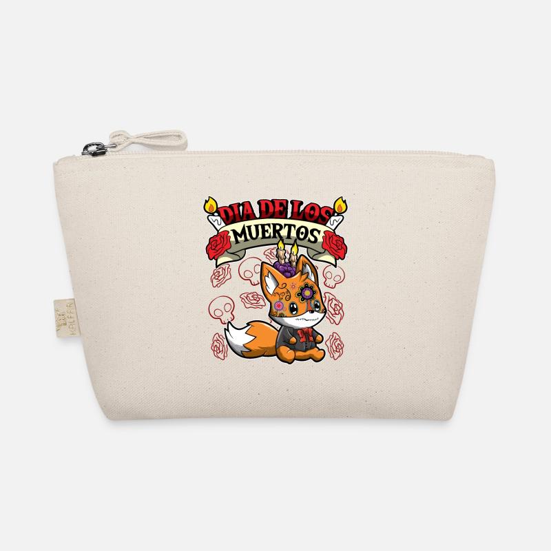 Dia De Los Muertos Animals Fox Bio-Täschchen
