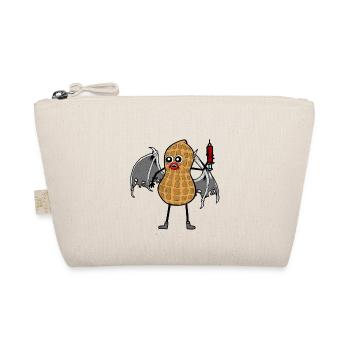 Horror Peanut Vampire Halloween Bloodsucker Syringe - Organic Pouch - nature - Front