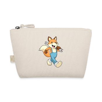 Fuchs Mechaniker Schraubenschlüssel Werkstatt - Bio-Täschchen - Natur - Vorne
