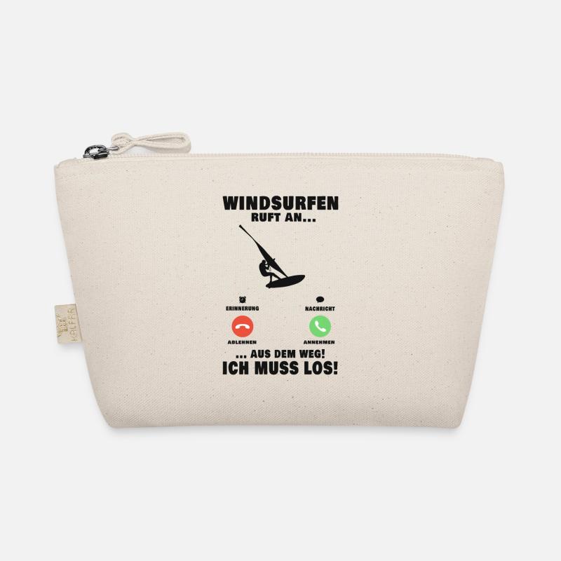 Windsurfen ruft an Windsurfer Windsurfing Windsurf - Bio-Täschchen - Natur