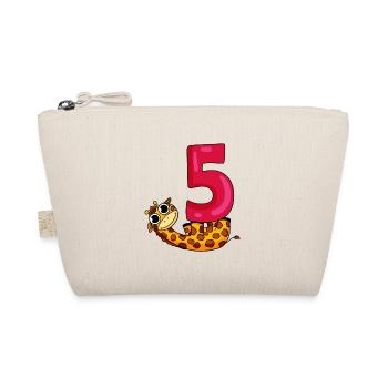 5 ans - 5ème anniversaire - motif girafe - Trousse biologique - nature - Devant