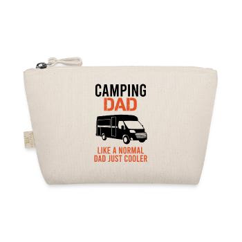 Camping Papa Saying Camper Motorhome Van Gift - Organic Pouch - nature - Front