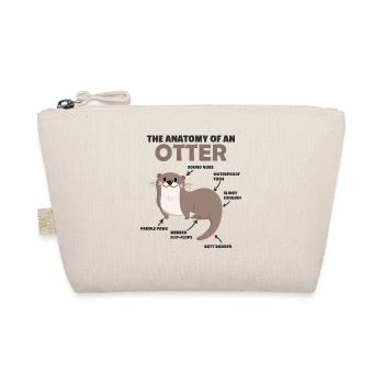 süße Otter Erklärung Anatomy of an Otter - Bio-Täschchen - Natur - Vorne