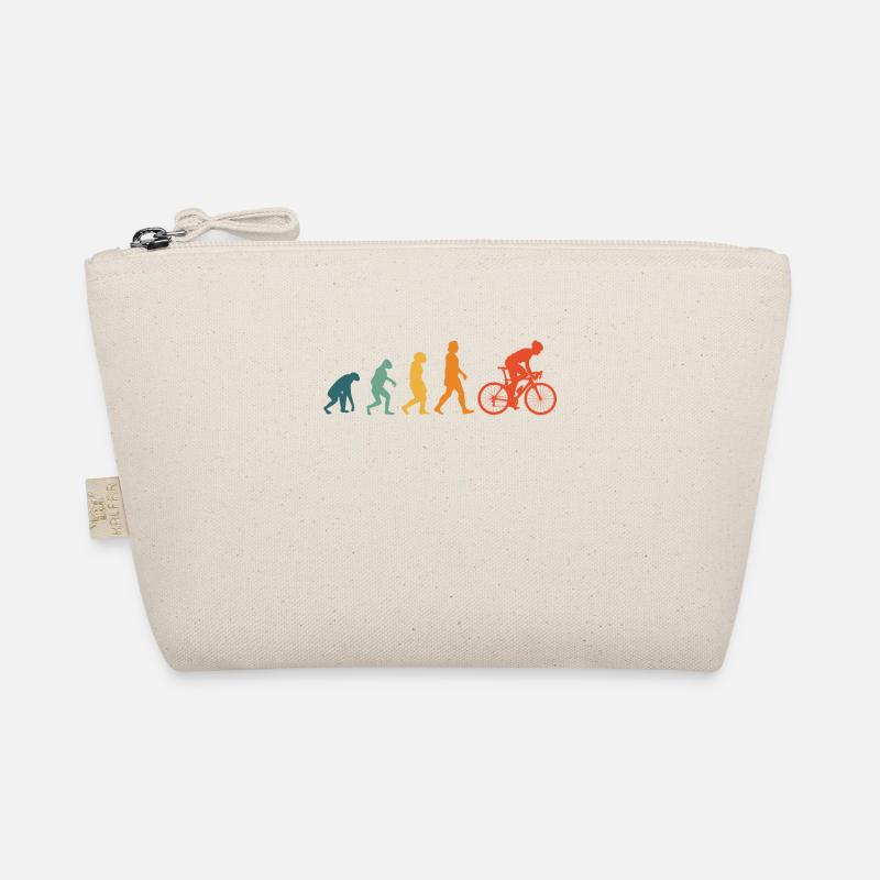 Bicycle Evolution Retro Bike Tour Cyclists Organic Pouch