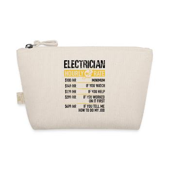 Electrician Hourly Rate Electrician Journeyman's Exam - Organic Pouch - nature - Front