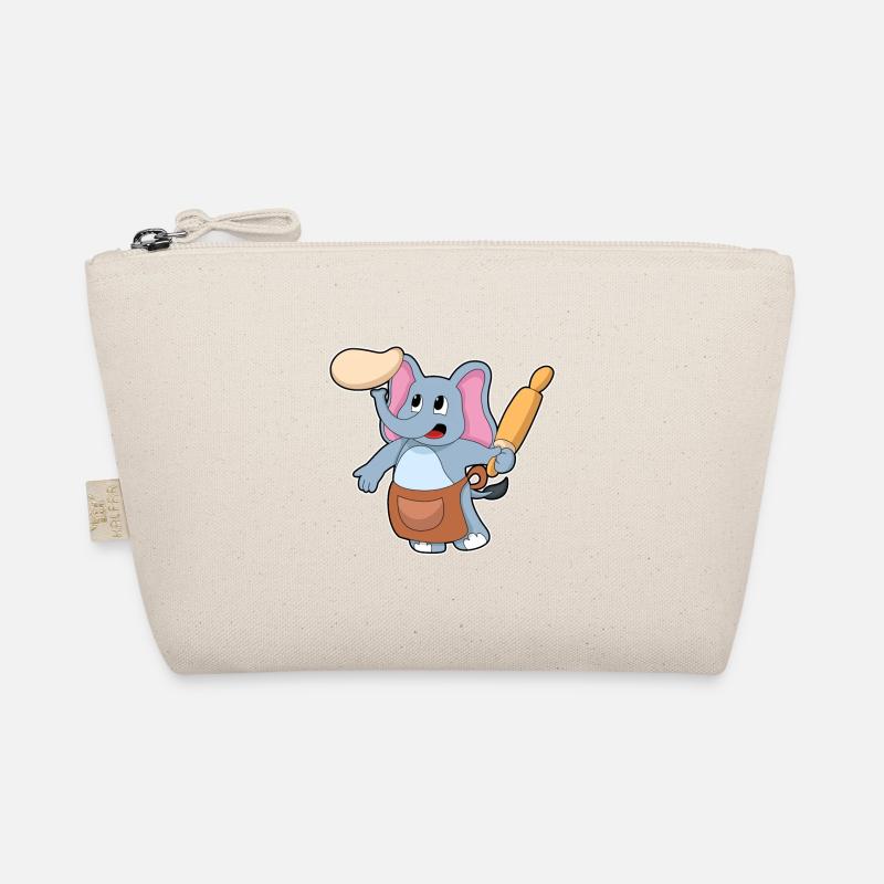 Elephant comme cuisinier avec du bois de pâtes et de la pâte Trousse biologique