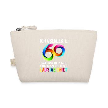 60 Jahre Alter 60. Geburtstag lausiges Shirt - Bio-Täschchen - Natur - Vorne