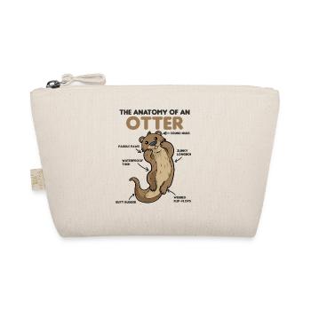 süße Otter Erklärung Anatomy of an Otter - Bio-Täschchen - Natur - Vorne