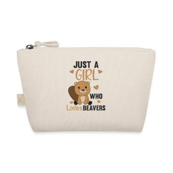 Juste une fille qui aime le castor - doux castor - Trousse biologique - nature - Devant