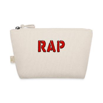Rap Schriftzug in Rot Musik Urban Style - Bio-Täschchen - Natur - Vorne
