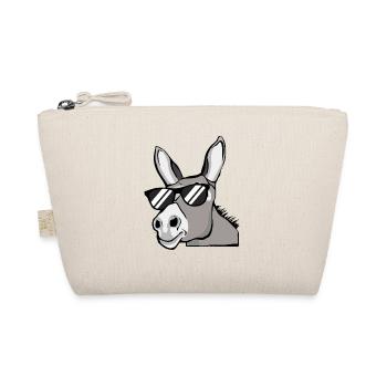 Donkey with Sunglasses Hausel Farm Animals Gift - Organic Pouch - nature - Front