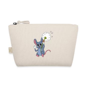 Mouse with dandelion - Organic Pouch - nature - Front
