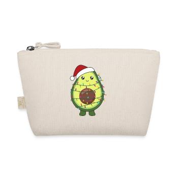 Avocado Weihnachten Lichter lustige Avocados - Bio-Täschchen - Natur - Vorne