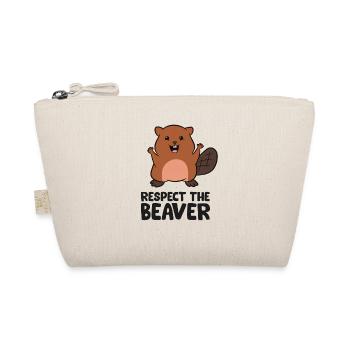 Respect The Beaver Love Beavers - Organic Pouch - nature - Front