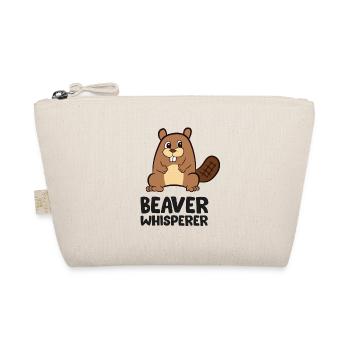 Beaver Whisperer Funny Beaver - Organic Pouch - nature - Front