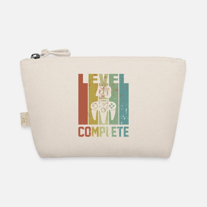 Level 40 complete Geburtstagsshirt Geschenk - Bio-Täschchen - Natur