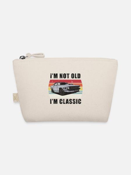 I'm Not Old I'm Classic Retro Sunset Muscle Car - Organic Pouch - nature - Front