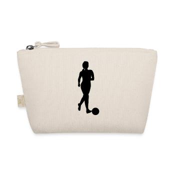 Footballeur joueur cadeau dames filles - Trousse biologique - nature - Devant