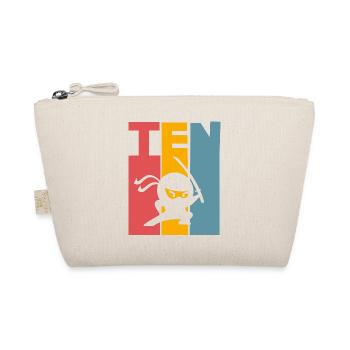 Ninja 10th Birthday Kids - Organic Pouch - nature - Front