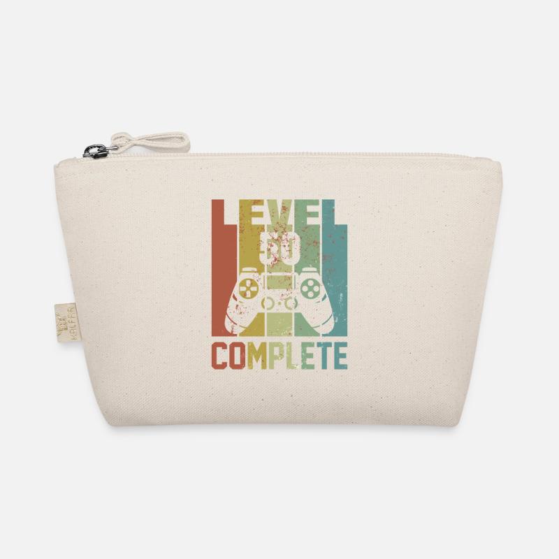 Level 50 complete Geburtstagsshirt Geschenk Bio-Täschchen