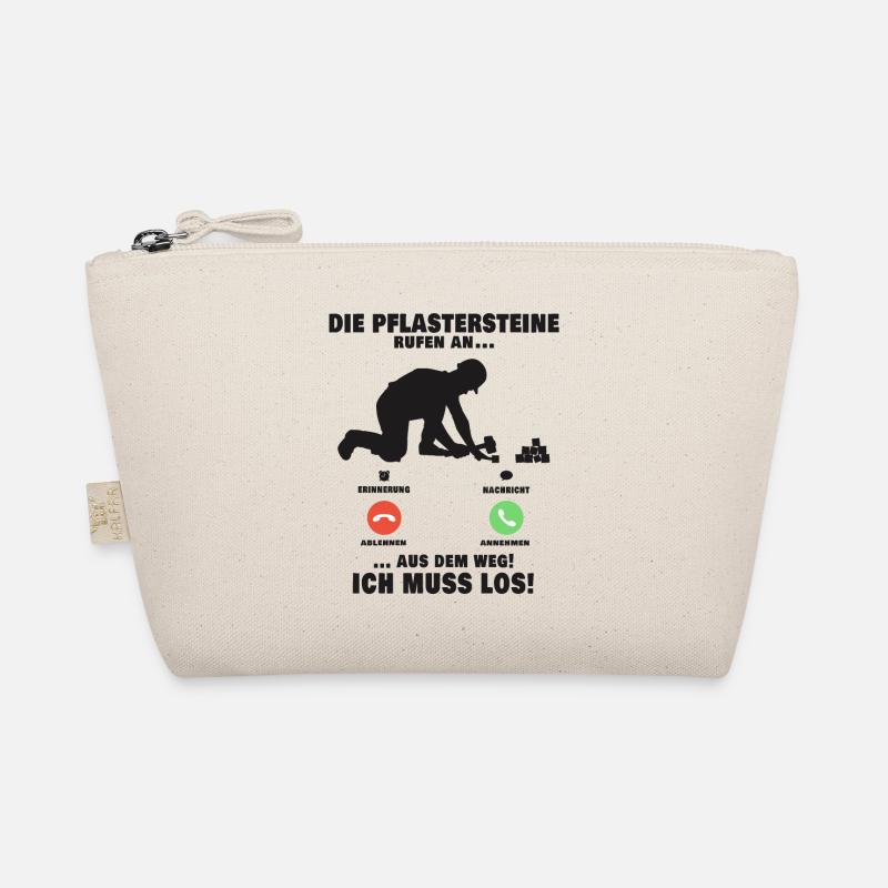 Die Pflastersteine rufen Pflasterer Anruf - Bio-Täschchen - Natur