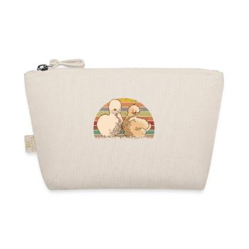 Silk Chicken Retro Silk Chicken Vintage Silkie Chicken - Organic Pouch - nature - Front