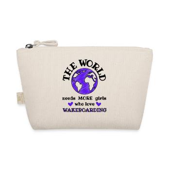 The world needs more girls who love wakeboarding - Organic Pouch - nature - Front