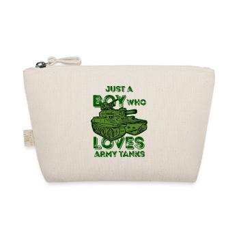 Juste A Boy Who Loves Army Tanks Amateurs - Trousse biologique - nature - Devant