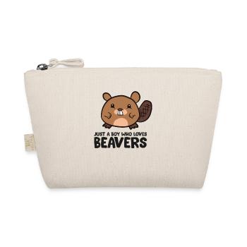 Just a Boy Who Loves Beavers - Organic Pouch - nature - Front