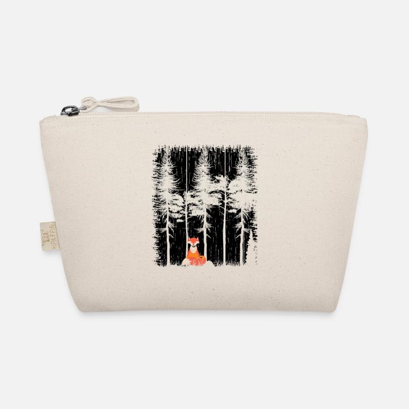 Sweet Fox in the Forest Retro Pattern Vintage Tree Forest Organic Pouch