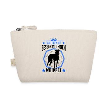 Whippet Hund Spruch Windhund Sighthound - Bio-Täschchen - Natur - Vorne